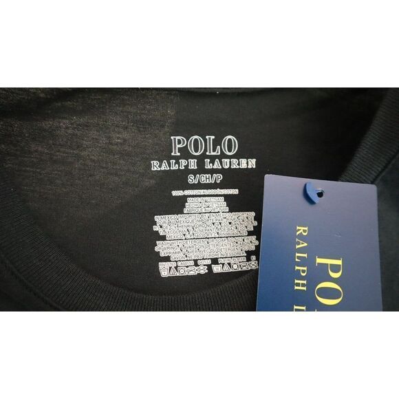 Polo Ralph Lauren PL91RL Men's Sz S Black Logo Graphic L/S Crew Neck Shirt - Picture 4 of 4